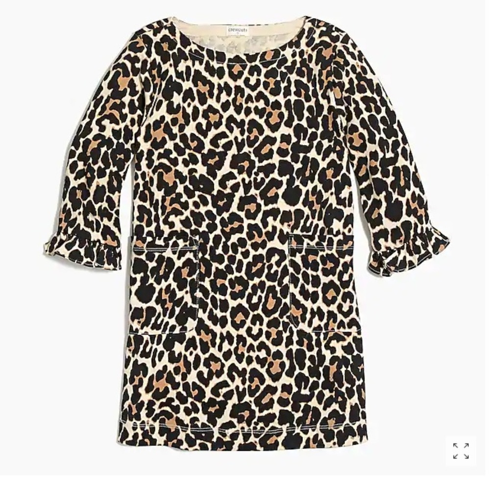J Crew - CrewCuts Girls' leopard print dress 0021 - Picture 3 of 5